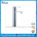 Chrome plated single lever ornate basin faucet